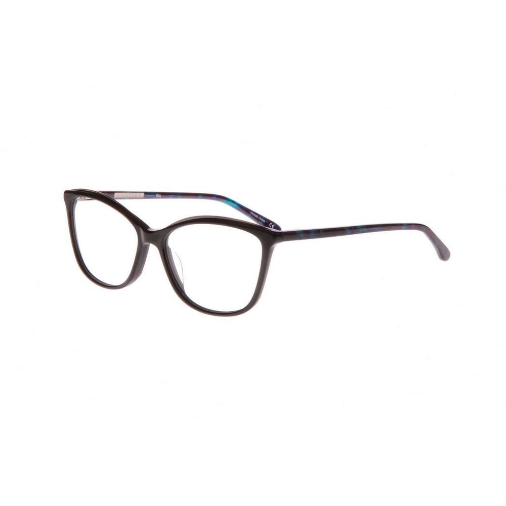 New Brooklyn Black & Grey RIA Eyeglasses with Green/Blue Temples 52/15/135